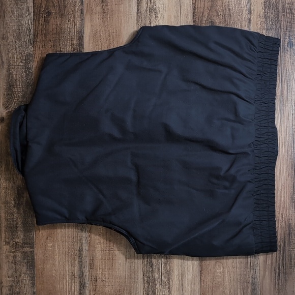 Vintage Timber Trail Flannel Fleece Lined Vest Size Large in Navy Blue - Picture 8 of 11